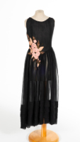 Black Crepe Dress & Scarf
