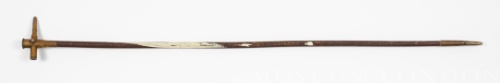 Carved Dark Brown Wooden Cane