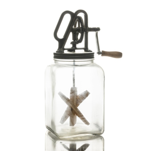 Glass Jar Butter Churn