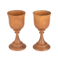 Pair of Wooden Goblets