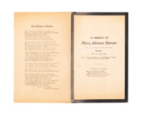 Mourning Card, "In Memory of Harry Atmore Barron"