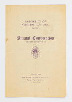 University of Western Ontario, Annual Convocation Program