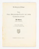The University of Chicago, Convocation Program