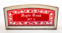 "Maple Bank No. 5" Stained Glass Transom Window