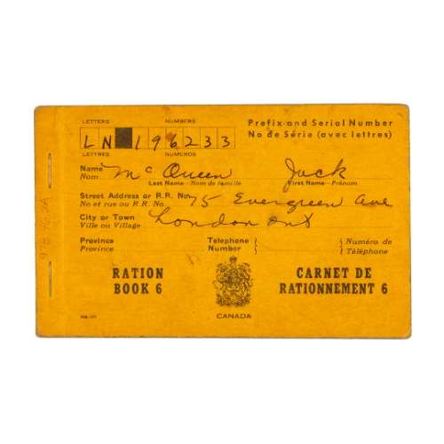 Canadian Ration Book 6
