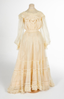 Cream Silk Wedding Gown and Accessories