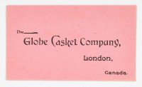 Pink Envelope from the Globe Casket Company