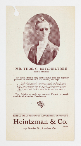 Heintzman and Co. Piano Handbill, Thomas G. Mitcheltree