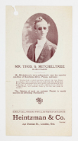 Heintzman and Co. Piano Handbill, Thomas G. Mitcheltree