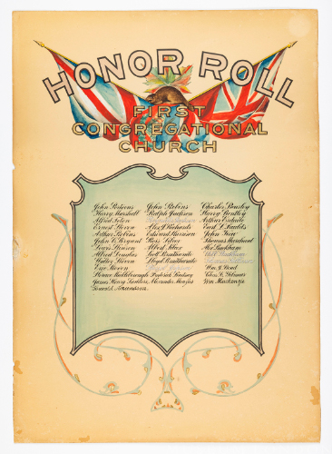 Honour Roll; 1st Congrational Church