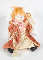 "Lucy" Porcelain Doll with Pink Coat