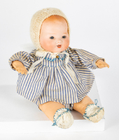 "Buster" Baby Doll with Blue and White Striped Shirt