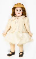 "Elizabeth" or "Beth" Doll with Bisque Head and Brown Hair