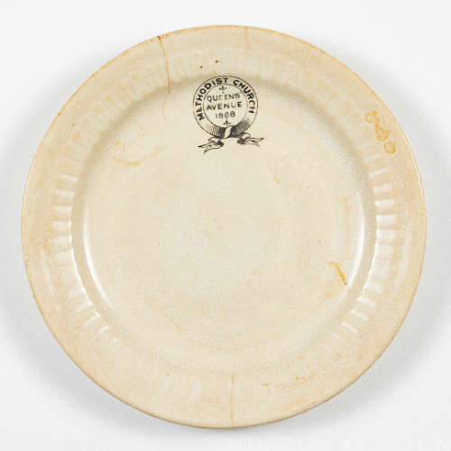 Plate, Methodist Church, Queens Ave 1888