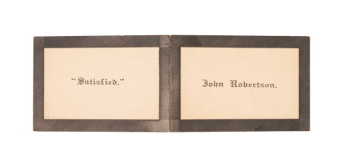 Mourning Card, "John Robertson"