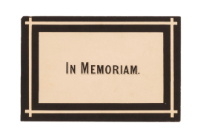 Mourning Card, "In Memoriam" (Mary Wilson)