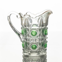 Glass Water Pitcher (Bullseye and Daisy)