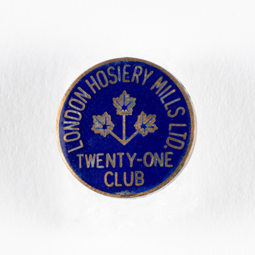London Hosiery Mills Ltd. Twenty-One Club Pin
