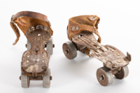 Pair of Strap-On Roller Skates