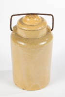 Beige Stoneware Preserving Jar with Lid