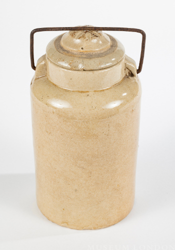 Beige Stoneware Preserving Jar with Lid
