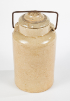 Beige Stoneware Preserving Jar with Lid