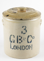 #3 Glass Bros. & Co. London Stoneware Crock