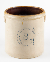 #3 Glass Bros. & Co. London Stoneware Crock