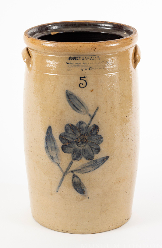 #5 Stoneware Butter Churn