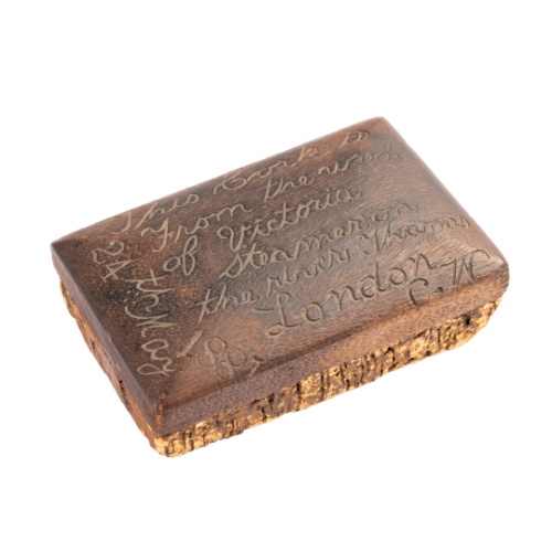Hand Etched Souvenir of the Victoria Disaster