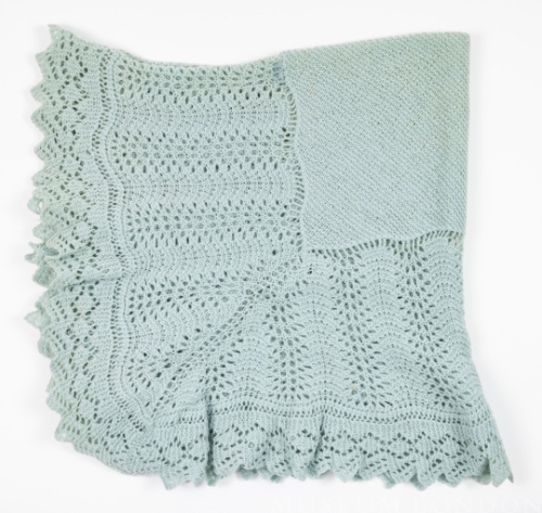 Light Blue Crochet Shawl