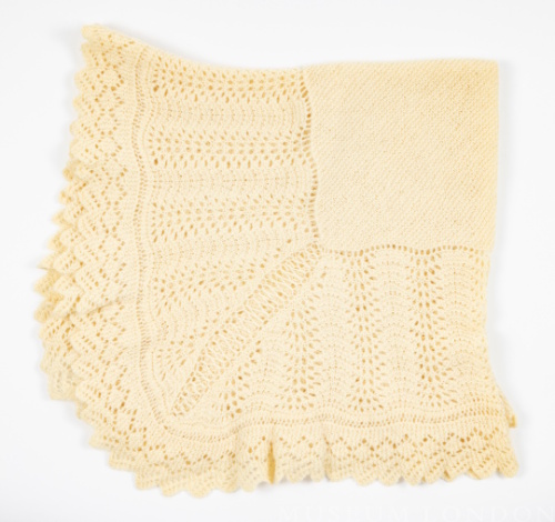 Light Yellow Crochet Shawl