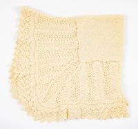 Light Yellow Crochet Shawl