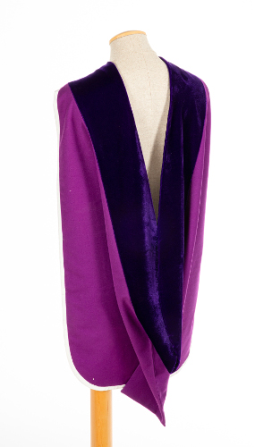 Purple and Blue Academic Hood
