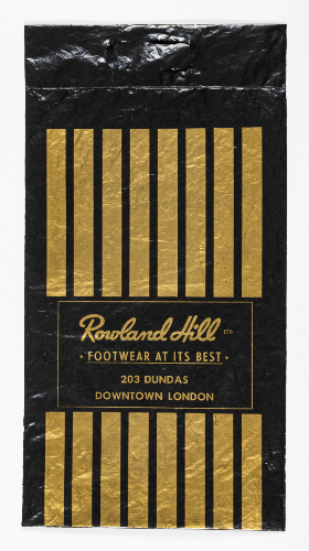 Black and Gold Rowland Hill Shopping Bag