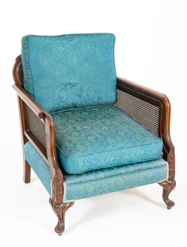 Armchair with Cane Armrests