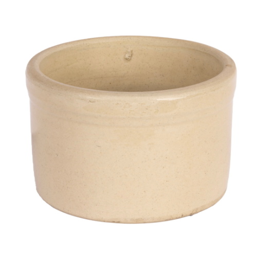 Light Beige Earthenware Crock