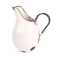 White Enamel Pitcher
