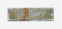 McClary's Plaque