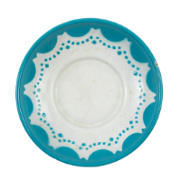 Blue and White Enamel Saucer
