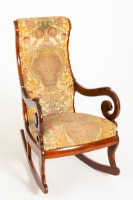 Rocking Chair with Damask Upholstery