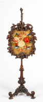 Carved Wooden Fire Screen