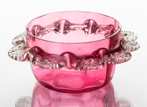 Cranberry Glass Candy Dish