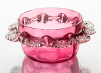 Cranberry Glass Candy Dish