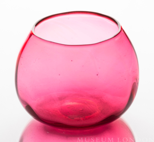 Cranberry Glass Candy Dish