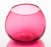 Cranberry Glass Candy Dish