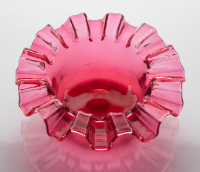 Cranberry Glass Candy Bowl