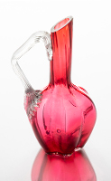 Cranberry Glass Pitcher