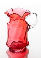 Cranberry Glass Pitcher