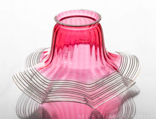 Cranberry Glass Lampshade